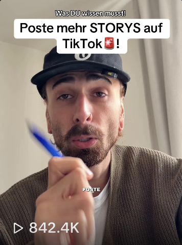 TikTok Video mit 842,4k Views